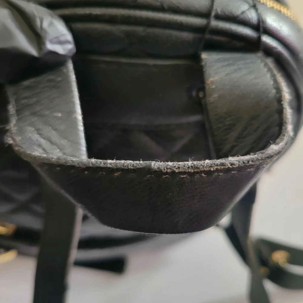 Michael Kors Black Quilted Backpack